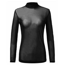 Load image into Gallery viewer, See Through Long Sleeve Mesh Top - SexyBling