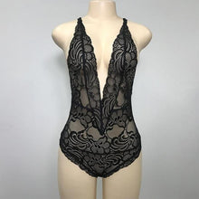 Load image into Gallery viewer, Sexy Backless Lace Plunge Bodysuit - SexyBling