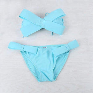 Sexy Bow Bandeau Bikini Set - SexyBling