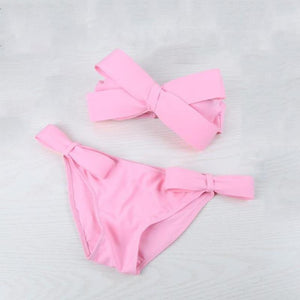 Sexy Bow Bandeau Bikini Set - SexyBling