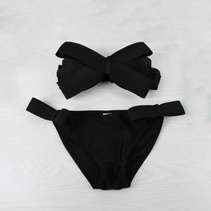 Sexy Bow Bandeau Bikini Set - SexyBling