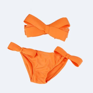 Sexy Bow Bandeau Bikini Set - SexyBling