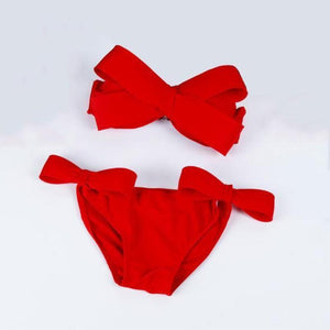 Sexy Bow Bandeau Bikini Set - SexyBling