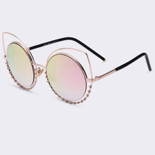Load image into Gallery viewer, Sexy Cat Eye Sunglasses With Rhinestones For Women - SexyBling