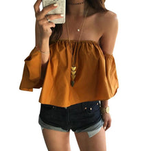 Load image into Gallery viewer, Sexy Cotton Off Shoulder Blouse - SexyBling