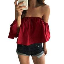 Load image into Gallery viewer, Sexy Cotton Off Shoulder Blouse - SexyBling