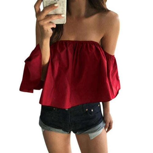 Sexy Cotton Off Shoulder Blouse - SexyBling