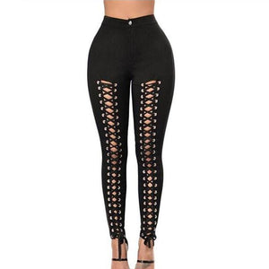 Sexy Front Lace up Pants - SexyBling