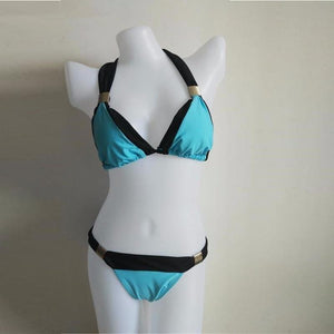 Sexy Halter Minimal Coverage Bikini - SexyBling