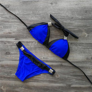Sexy Halter Minimal Coverage Bikini - SexyBling
