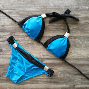 Sexy Halter Minimal Coverage Bikini - SexyBling