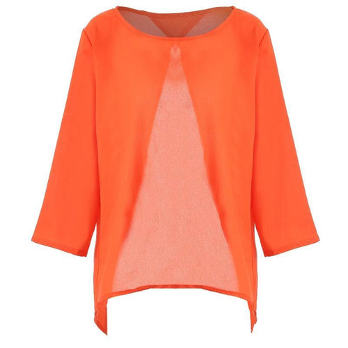 Sexy Long Sleeve Open Back Blouse - SexyBling
