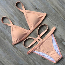 Load image into Gallery viewer, Sexy Push Up Bikini With Strappy Cheeky Bottom - SexyBling