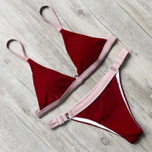 Load image into Gallery viewer, Sexy Push Up Bikini With Strappy Cheeky Bottom - SexyBling