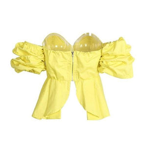 Sexy Ruffled Blouse Top - SexyBling