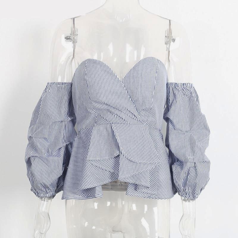 Sexy Ruffled Blouse Top - SexyBling
