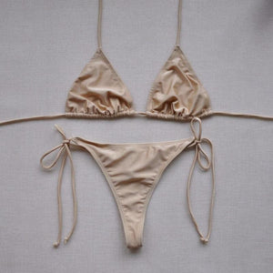 Sexy Side Tie Bikini With Cheeky Botttoms - SexyBling