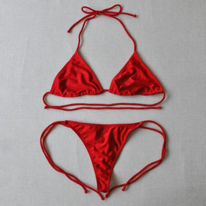 Sexy Side Tie Bikini With Cheeky Botttoms - SexyBling