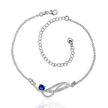 Load image into Gallery viewer, Sexy Silver Sapphire Anklet - SexyBling