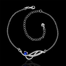 Load image into Gallery viewer, Sexy Silver Sapphire Anklet - SexyBling