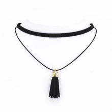 Load image into Gallery viewer, Sexy Torques Leather Tassel Choker Necklace - SexyBling