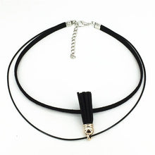 Load image into Gallery viewer, Sexy Torques Leather Tassel Choker Necklace - SexyBling