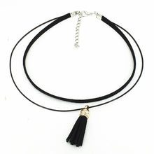 Load image into Gallery viewer, Sexy Torques Leather Tassel Choker Necklace - SexyBling