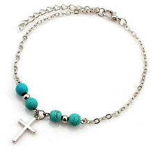 Load image into Gallery viewer, Cross Tortoise Silver Anklets For Women - SexyBling