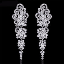 Load image into Gallery viewer, Silver Crystal Long Earrings for Women - SexyBling