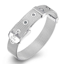 Load image into Gallery viewer, Silver Plated Belt Buckle Bracelet - SexyBling