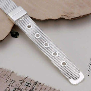 Silver Plated Belt Buckle Bracelet - SexyBling