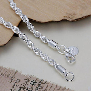 Silver Rope Chain Bracelet - SexyBling