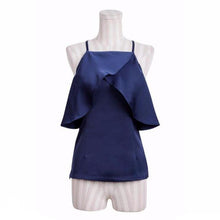 Load image into Gallery viewer, Sleeveless Ruffle Blouse With Halter Neck - SexyBling