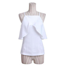 Load image into Gallery viewer, Sleeveless Ruffle Blouse With Halter Neck - SexyBling