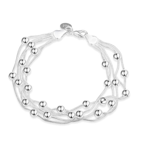 Snake Chain Bracelet With Beads - SexyBling