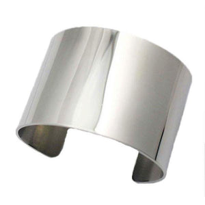 Stainless Steel Wide Blank Arm Cuff - SexyBling