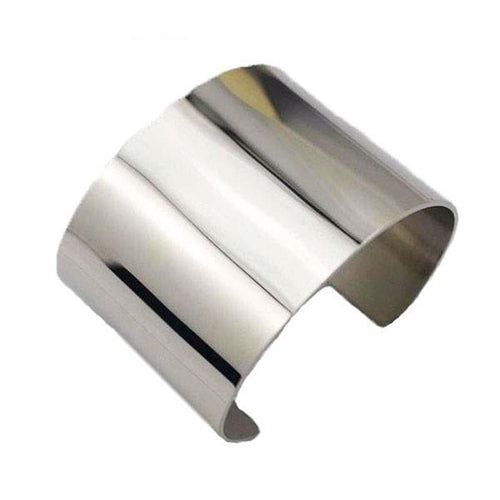 Stainless Steel Wide Blank Arm Cuff - SexyBling