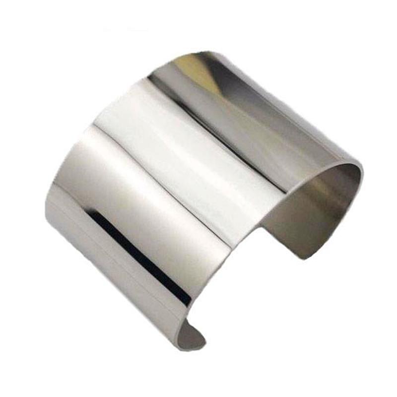 Stainless Steel Wide Blank Arm Cuff - SexyBling