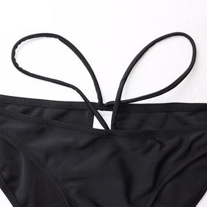 Strappy Halter Top Bikini With Underwire Support - SexyBling