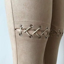 Load image into Gallery viewer, Stretchy Suede Lace Up Pants - SexyBling