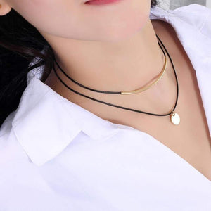 Stylish Boho Gold Coin Choker Necklace - SexyBling