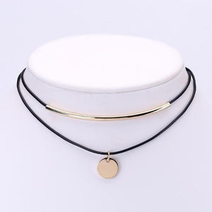 Stylish Boho Gold Coin Choker Necklace - SexyBling