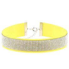 Load image into Gallery viewer, Stylish Leather Rhinestone Choker Necklace - SexyBling