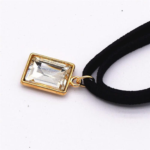 Stylish Rhinestone Pendants Chokers Necklace - SexyBling