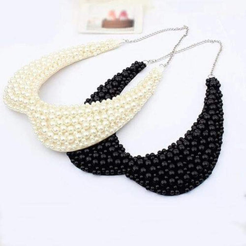 Stylish Sexy Pearl Bib Necklace - SexyBling