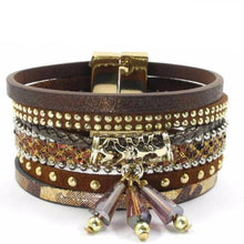 Load image into Gallery viewer, Summer Multilayered Leather Band Charm Bracelet - SexyBling