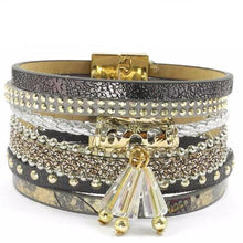 Load image into Gallery viewer, Summer Multilayered Leather Band Charm Bracelet - SexyBling