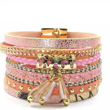 Load image into Gallery viewer, Summer Multilayered Leather Band Charm Bracelet - SexyBling