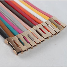 Load image into Gallery viewer, Thin Leather Belt With Metal Buckle - SexyBling