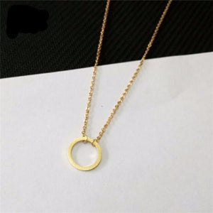 Trendy Circle Pendant Necklace - SexyBling